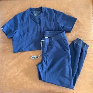 FIGS Limited Edition Gidya Henley Scrub Top and Zamora Jogger Scrub Set